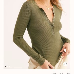 NWOT free people Henley thermal
